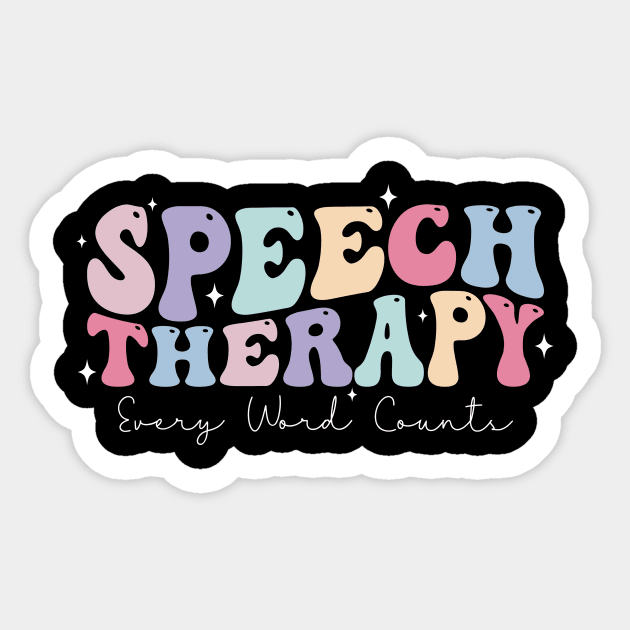 Speech Therapy Retro Therapist SLP Sticker by unaffectedmoor